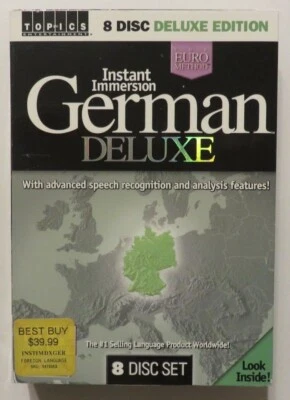 Instant Immersion German Deluxe 8 Disc Speech Recondition PC Version NEW/SEALED! - Image 1 of 2