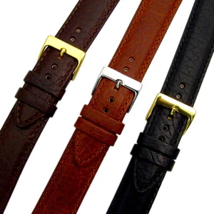 Correa de reloj de cuero acolchada extra larga Verona XL 3 colores 16 mm - 24 mm D012 - Imagen 1 de 7