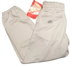 Rawlings Youth Sz Lrg Polyester Elastic WaistGray Baseball/Softball Pants New - Picture 1 of 6