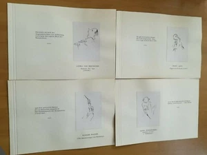 CARICATURES / by BEETHOVEN, WAGNER, LISZT, HAYDN, BACH... - Picture 1 of 3