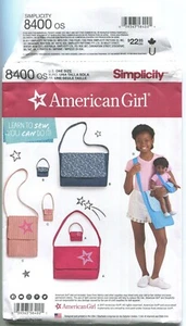 SIMPLICITY 8400 CHILD'S & 18" DOLL BAGS SZ ONE SIZE UNCUT 2017 - Picture 1 of 3