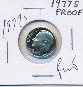 1977 S U.S. ROOSEVELT DIME TEN CENT PROOF BU COIN WORTH GETTING GRADED L@@K! - Picture 1 of 2