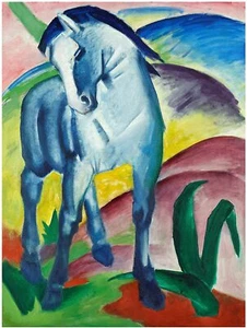 Blue Horse Marc Franz Fliese Wandbild Küche Bad Wand Backsplash Marmor Keramik - Bild 1 von 52