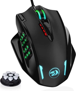M908 Impact RGB LED MMO Mouse with Side Buttons Optical Wired Gaming Mouse - Picture 1 of 12