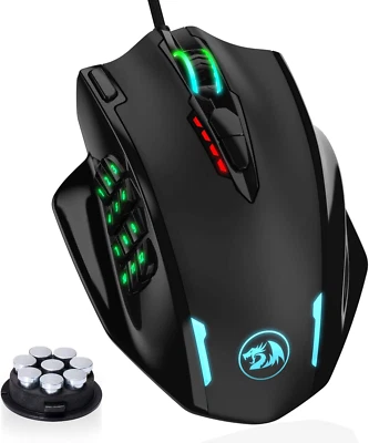 M908 Impact RGB LED MMO Mouse with Side Buttons Optical Wired Gaming Mouse - Image 1 of 4
