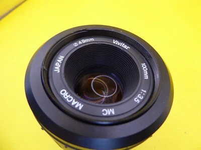 Vivitar 100mm f/3.5 Macro Lens with Matched 1:1 Adaptor - Pentax K Mount PK pka - Image 1 of 4