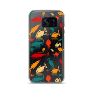 Samsung S6, S7, S8, S8+, S9, S9+, S10, S10+, MultiColor Fish Mania Case - Picture 1 of 13