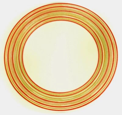 5件套Pagnossin Isadora 8 1/4英寸沙拉铁矿石盘意大利边缘带条纹 — 第 1/3 张图片