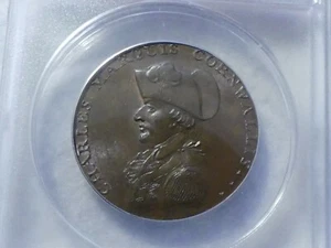 GREAT BRITAIN SUFFOLK Bury CORNWALLIS 1794 TOKEN, MS63 BRN - Picture 1 of 4