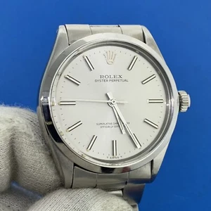 Rolex Stainless Steel Oyster Perpetual 1002 34MM Silver dial - Picture 1 of 15
