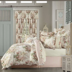 NIP Royal Court Estelle Coral California King Comforter Bedskirt & Shams Set 4pc - Picture 1 of 6