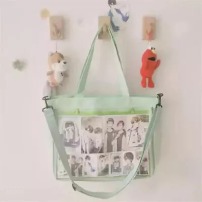 Japanese Canvas Crossbody Harajuku Square Shoulder Itabag Transparent Handbag - Image 1 of 4