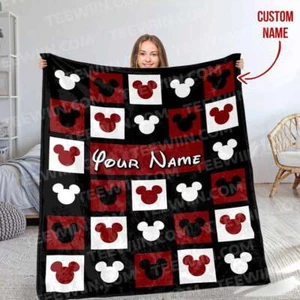Personalisierte Mickey Decke, Disney Decke, individuelle Namen Decke - Bild 1 von 5