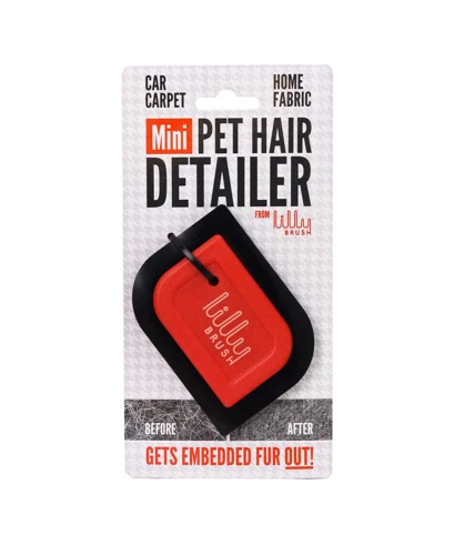Lilly Brush 101-211340 Mini Pet Hair Detailer - Classic Red