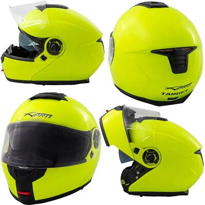 Casco Modular Moto Sport Homologado Pantalla Touring Parasol Amarillo fluo - Imagen 1 de 4