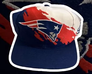 Vintage 90s New England Patriots Logo Athletic Pro Line Splash Snapback Hat - Bild 1 von 9