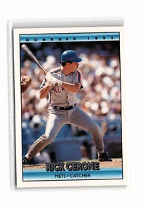 Rick Cerone Baseball #335 1992 Donruss New York Mets - Picture 1 of 2