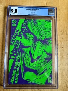BATMAN; THREE JOKERS #1 CGC 9.8! JASON FABOK VARIANT COVER B! - Picture 1 of 4