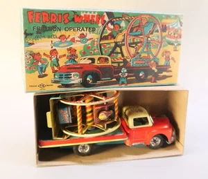 Nice 1957 vintage CIRCUS FERRIS WHEEL friction TRUCK space TN NOMURA repo box - Picture 1 of 7