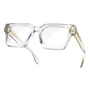 Blue Light Blocking Glasses Rectangle Chic Preppy Look Clear Frame Eyeglasses - Picture 1 of 8