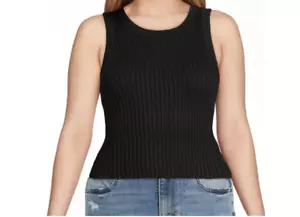No Boundaries Juniors Ribbed Sweater Tank Black Size L NWT - Picture 1 of 6