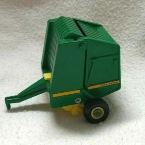 JOHN DEERE Round HAY BALER Die Cast Metal ERTL USA Korea TOY Wheels Turn COLLECT - Picture 1 of 7