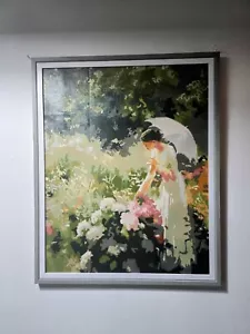 Vibrant painting framed acrylic artwork, original wall art, modern home decor - Picture 1 of 9