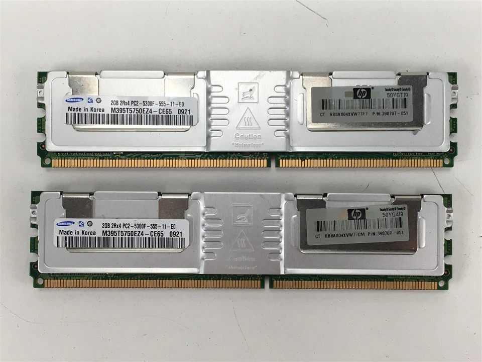 Samsung 4GB (2x2GB) Server RAM 2Rx4 PC2-5300F-555-11E0 M395T5750EZ4-CE65 - Image 1 of 2