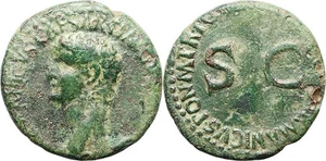 Ancient Roman coin of Germanicus as Caesar struck by the Emperor Caligula - Picture 1 of 1