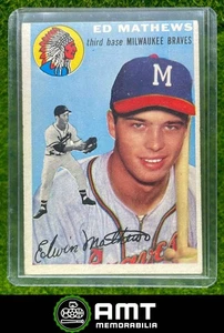 1954 Topps Sports Illustrated #30 Ed Mathews Milwaukee Braves #3 MK - Picture 1 of 2