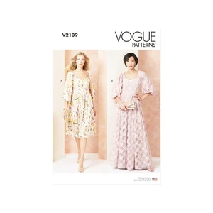 Vogue Schnittmuster V2109 - Kleid - elegantes Kleid mit Karree-Ausschnitt - Bild 1 von 8