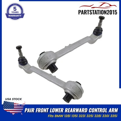 For BMW 128i 135i 323i 325i 328i 330i 335i Pair Front Lower Rearward Control Arm - Image 1 of 3