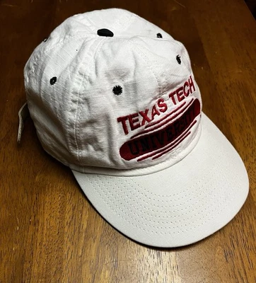 VTG Texas Tech Hat Cap Strap back Dad Embroidered USA Made Red Raiders Football - Image 1 of 4
