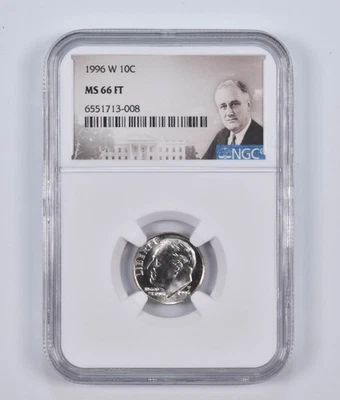 MS66 FT 1996-W Roosevelt Dime NGC Special Lbl *9309 - Image 1 of 4