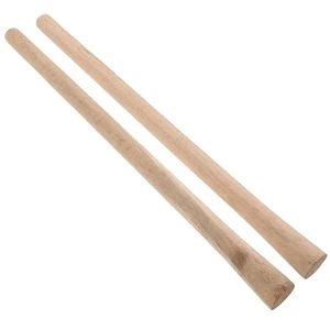 2 Pcs Wood Handle Handles Solid Tool Wooden Hoe Replacement for Garden Tools - Picture 1 of 12