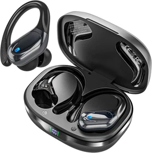 Wireless Earbuds Bluetooth Headphones 80hrs Playback Ear Buds Power Black - Picture 1 of 7