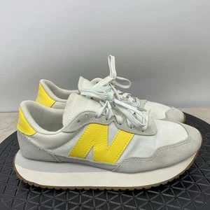 New Balance 237 Damen-Sneaker Größe 8 Schuhe grau gelb Wildleder niedrige Spitze WS237QE - Bild 1 von 11