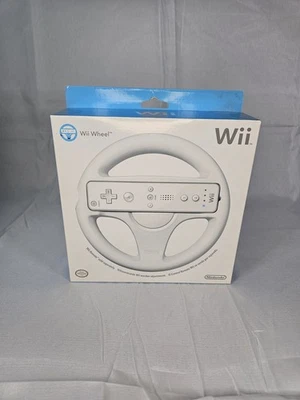Nintendo Wii Wheel Wiimote Remote White for Mario Kart ☆ OEM New Sealed ☆ - Image 1 of 4