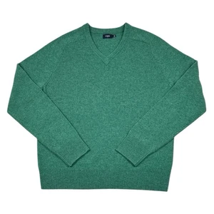 J Crew 100% Lambswool Sweater V Neck Pullover Flanell Strick Herren Medium Sea Green - Bild 1 von 7