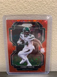 2021 Panini Prizm No Huddle Red Prizm /50 Corey Davis NEW YORK JETS - Picture 1 of 2