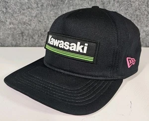New Era 9Forty Kawasaki Racing Green Stripe Black Pink Trucker Snapback Cap Hat - Picture 1 of 6