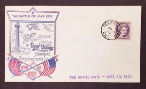 1963 Stamped COVER Pelee Island, Ontario, CA The Battle of Lake Erie WAR OF 1812 - Picture 1 of 11