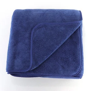 Manta de regazo ligera súper suave larga de tiro estrecho 35" x 70" cubierta de silla azul - Imagen 1 de 9