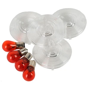 Turn Signal Light Clear Lens For Harley Touring Electra Glide Heritage Softail  - Picture 1 of 5