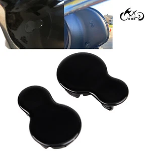 Pair Black Fairing Mirror Hole Plugs For Harley Street Glide 14-up Special FLHXS - Picture 1 of 12
