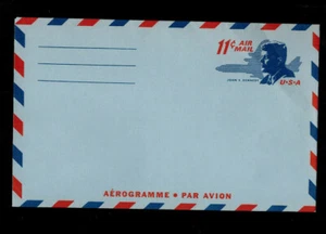 A-1598** Scott# UC38 11c JOHN F KENNEDY AEROGRAMME MINT ENTIRE ENVELOPE - Picture 1 of 1