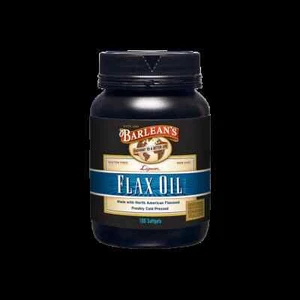 Aceite de lino Barlean's Lignan 100 ct ácidos grasos omega-3 para articulaciones, corazón, 1000 mg - Imagen 1 de 2
