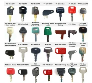28 Key Set For Caterpillar Volvo Hitachi Bobcat Mini Excavator - Foto 1 di 1