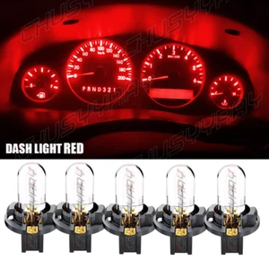 5x Bombillas LED T10 194 ROJAS para Panel de Instrumentos Calibrador Cluster Tablero Luz - Imagen 1 de 13