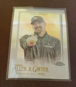 2020 Topps Chrome Allen Ginter #248 Rob Friedman Base Card Pitching Analyst - Picture 1 of 2